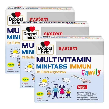 Doppelherz Multivitamin Mini-Tabs Family System, 3 x 20 comprimés