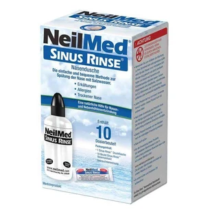 Spray nasal Neilmed Sinus Rinse + sel pour lavage nasal, 10 flacons, 1 sachet de sel