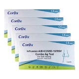 Cordx Influenza A/B + COVID-19 / RSV Combo Ag-neustest voor thuisgebruik, 3x1 test