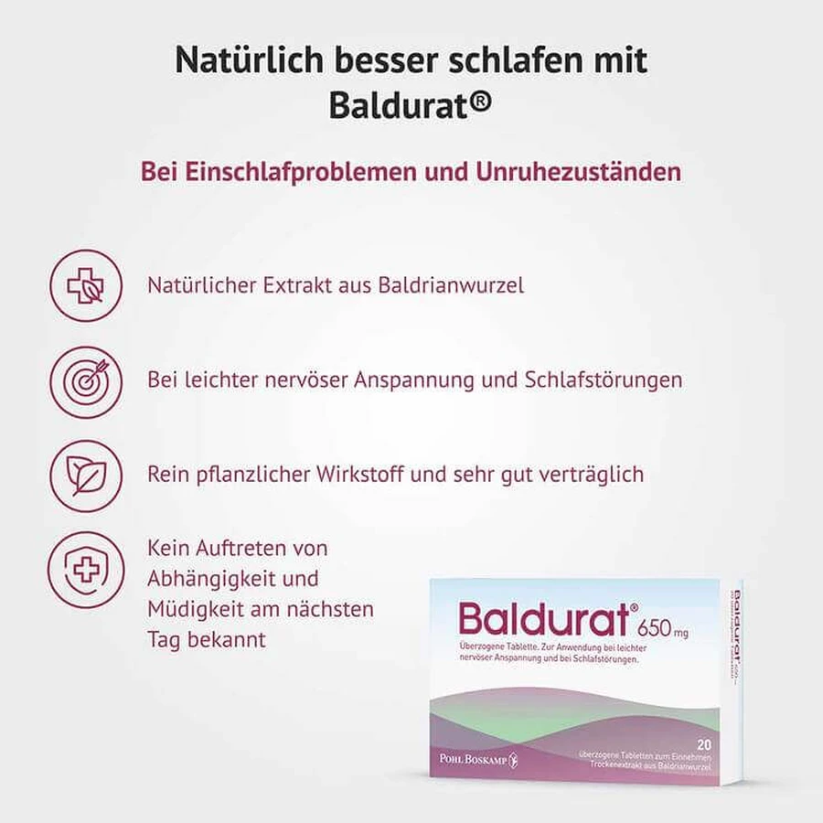 Baldurat Film-Coated Tablets, 20 film-coated tablets
