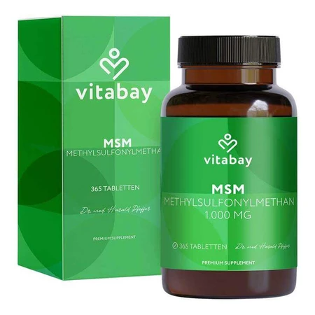 MSM 1000 mg Methylsulfonylmethane Vegan Tablets, 365 Tablets