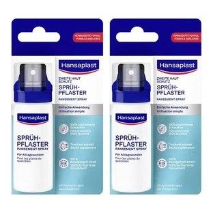 Hansaplast Second Skin Protective Spray Bandage, 2 x 40 ml spray bottles