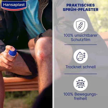 Hansaplast Second Skin Protective Spray Bandage, 2 x 40 ml spray bottles