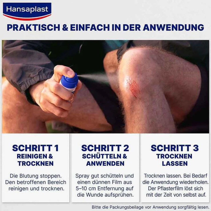 Hansaplast Second Skin Protective Spray Bandage, 2 x 40 ml spray bottles