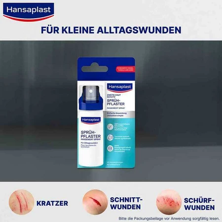 Hansaplast Second Skin Protective Spray Bandage, 2 x 40 ml spray bottles
