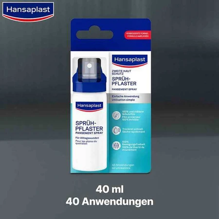 Hansaplast Second Skin Protective Spray Bandage, 2 x 40 ml spray bottles