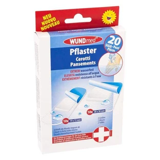 Extremely Waterproof Band-Aids, 2 Sizes, 20 Band-Aids