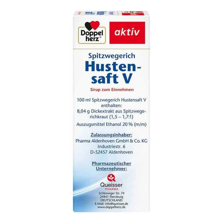 Doppelherz Spitzwegerich Hustensaft V, 150 ml Saft