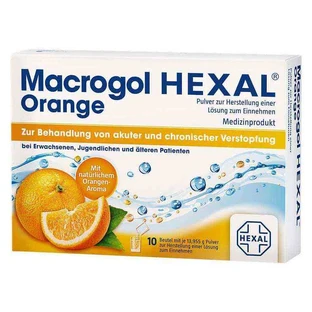 Macrogol HEXAL Orange, polvo para solución oral, sobres, 100 sobres