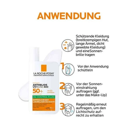 La Roche-Posay Anthelios Oil Control Fluid Uvmune 400, 2 x 50 ml vloeistof