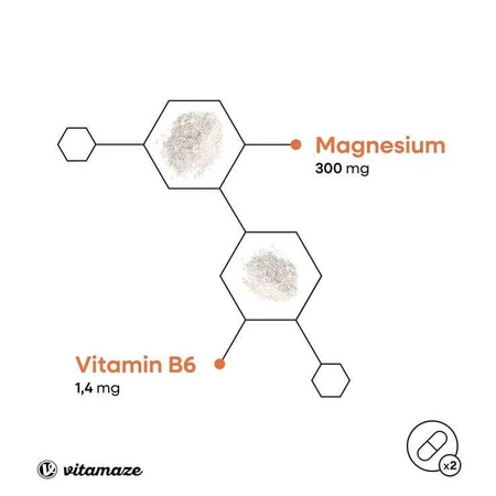 Cápsulas de bisglicinato de magnesio + vitamina B6, 240 cápsulas