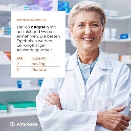 Cápsulas de bisglicinato de magnesio + vitamina B6, 240 cápsulas