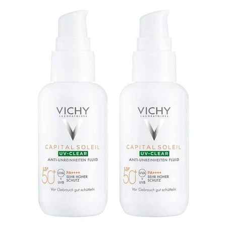 Vichy Capital Soleil UV-Clear LSF 50 + , 2x40 ml Flüssigkeit
