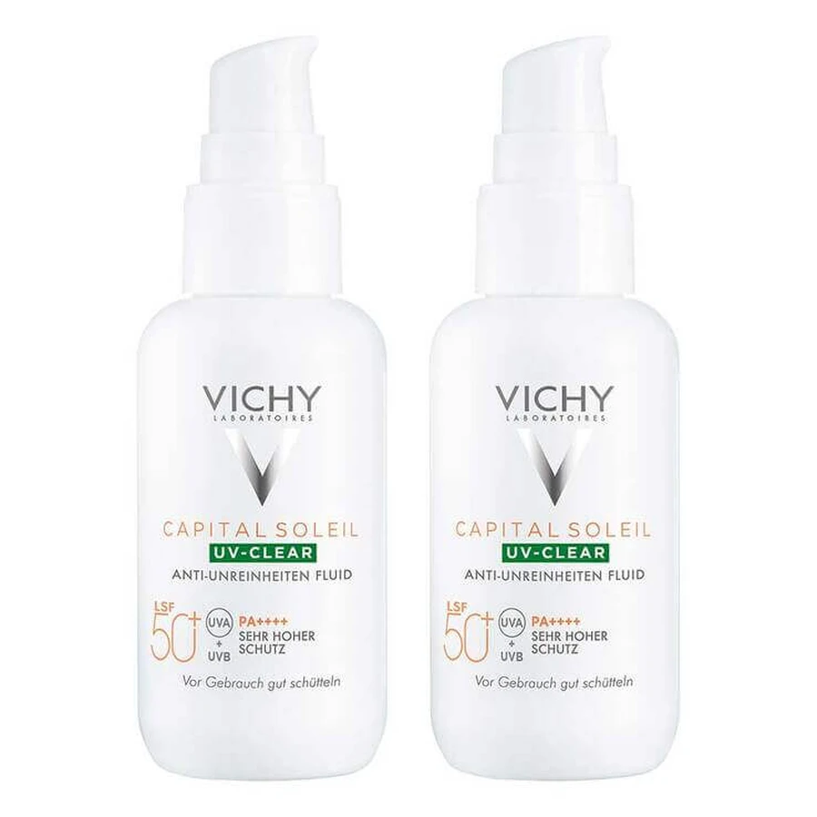 Vichy Capital Soleil UV-Clear LSF 50 + , 2x40 ml Flüssigkeit