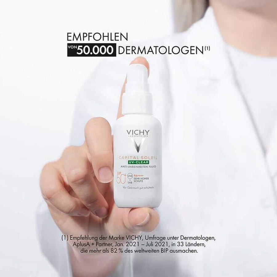 Vichy Capital Soleil UV-Clear LSF 50 + , 2x40 ml Flüssigkeit