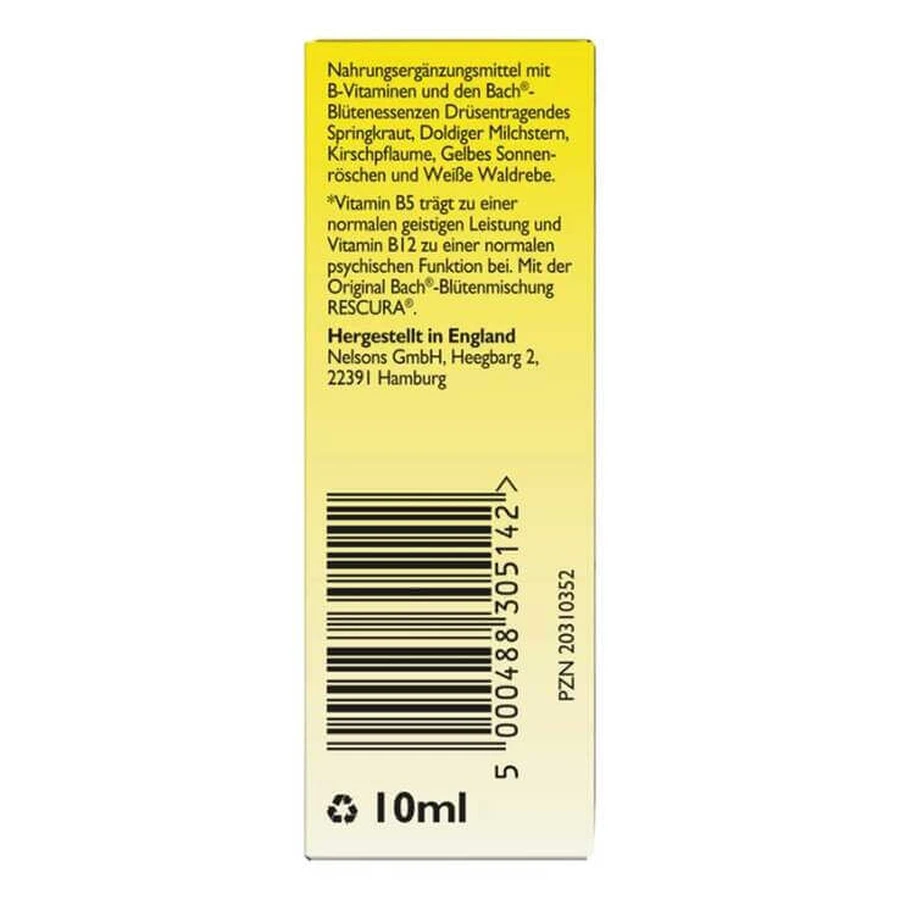 Bach Flower Rescura Drops, Alcohol-Free, 20 ml
