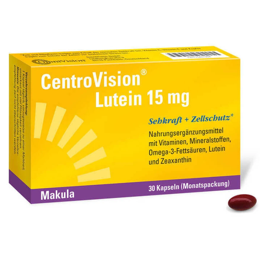Centrovision Lutéine 15 mg, gélules, 2 boîtes de 90 gélules