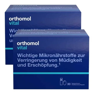 Lot combiné Orthomol Vital Drink (flacons et gélules), lot de 2 x 30 unités