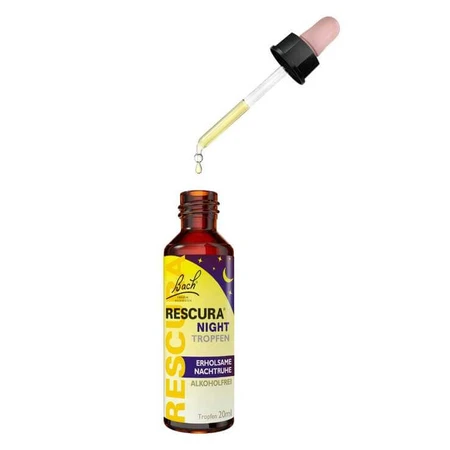 Gouttes Rescura Night aux fleurs de Bach, sans alcool, 20 ml