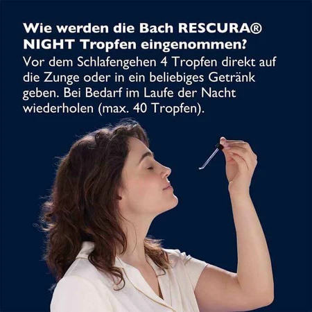 Gouttes Rescura Night aux fleurs de Bach, sans alcool, 20 ml
