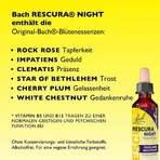 Gouttes Rescura Night aux fleurs de Bach, sans alcool, 20 ml