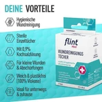 Lingettes stériles pour le nettoyage des plaies Flint Med, 12,5 x 18 cm, 20 lingettes