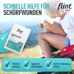 Lingettes stériles pour le nettoyage des plaies Flint Med, 12,5 x 18 cm, 20 lingettes