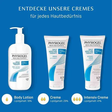 Physiogel Daily Moisture Therapy Intensive Cream for Normal to Dry Skin, 2x150 ml cream