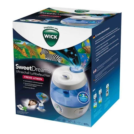 WICK SweetDreams 2-in-1 ultrasone luchtbevochtiger met lichtprojectie, 1 stuk, niet gespecificeerd