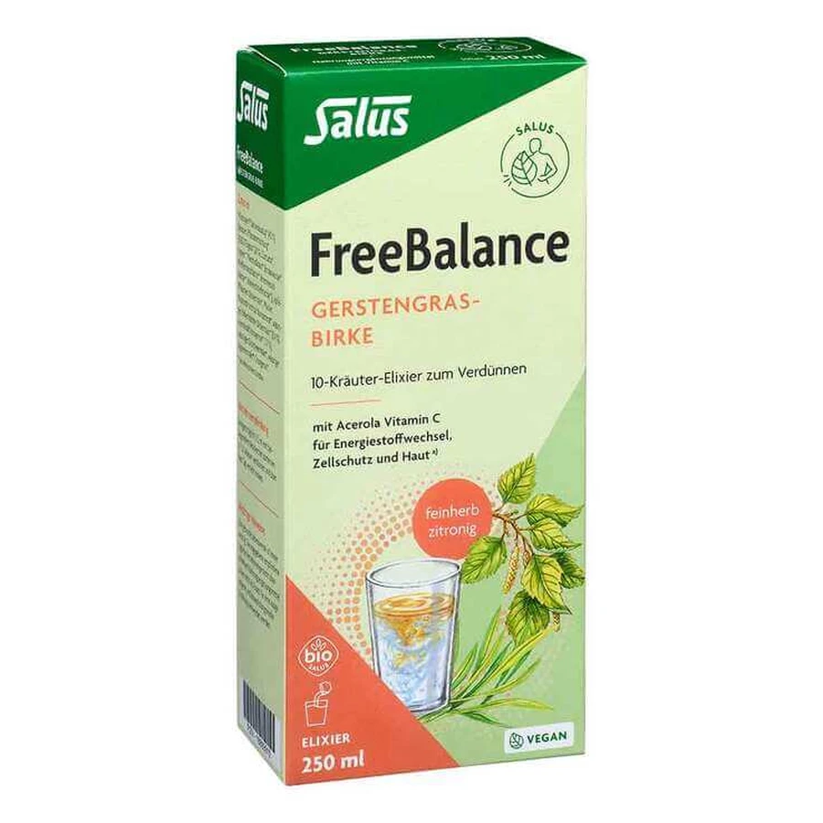 Freebalance Organic Barley Grass-Birch Elixir, 250 ml Elixir