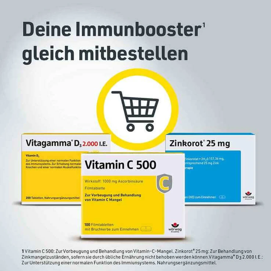 Vitamin C 500 Film-Coated Tablets, 50 Film-Coated Tablets