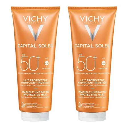 Vichy Capital Soleil Sonnenschutz-Milch LSF 50+ für Gesicht und Körper, 2x300 ml Milch
