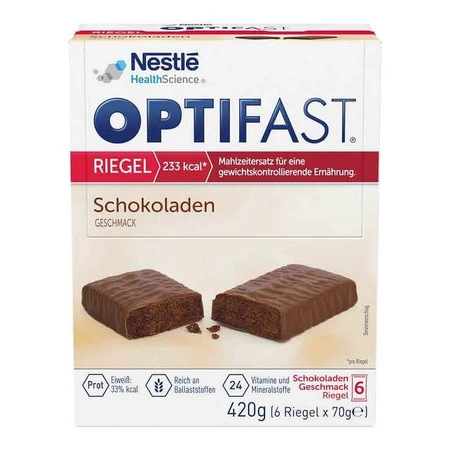 Barritas de chocolate Optifast, 6 x 70 g, sin fecha de caducidad