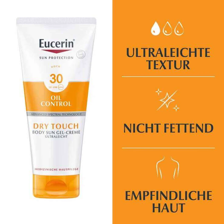 Eucerin Sun Oil Control Body Gel-Cream SPF 30, 2x200 ml cream
