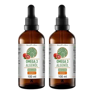 Omega-3 Algenöl DHA 300 mg+EPA 150 mg, 2x100 ml Öl