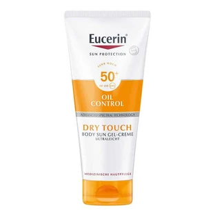 Gel-crème pour le corps Eucerin Sun Oil Control SPF 50+, 2 x 200 ml