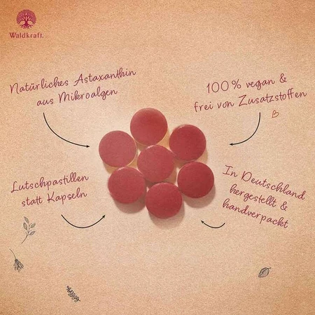 Astaxanthine-druppels — Veganistische Erdling-hard snoepjes, 50 stuks