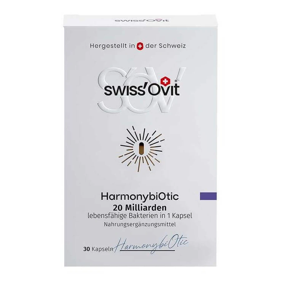 Swissovit Harmonybiotic 20 Billion Bacteria, 4 Strains, 30 Enteric-Coated Capsules