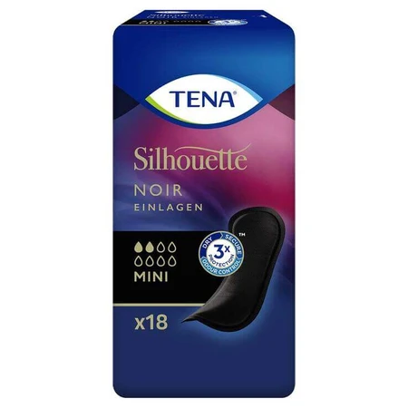 Compresas para la incontinencia TENA® Silhouette NOIR Mini, 6 x 18 unidades
