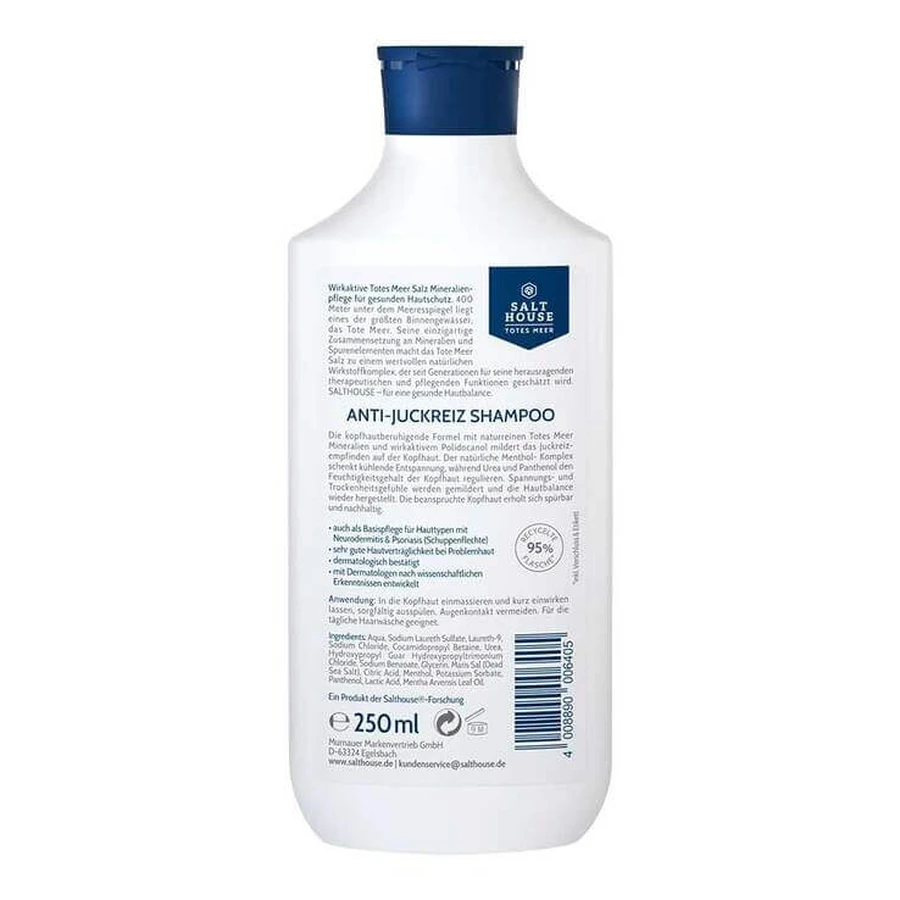 Șampon Salthouse Marea Moartă împotriva mâncărimilor, 250 ml șampon