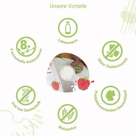 For You: aislado de proteína de suero en polvo con sabor a yogur y frambuesa, 600 g de polvo