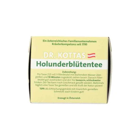 Ceai din flori de soc Dr. Kottas în pliculețe filtrante, 20 de pliculețe filtrante