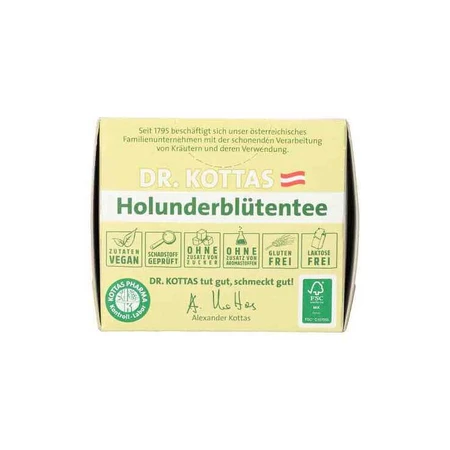 Ceai din flori de soc Dr. Kottas în pliculețe filtrante, 20 de pliculețe filtrante