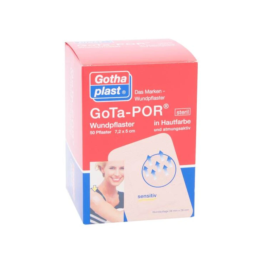 Gota-Por Wundpflaster 5x7,2 cm steril hautfarben, 50 St Pflaster