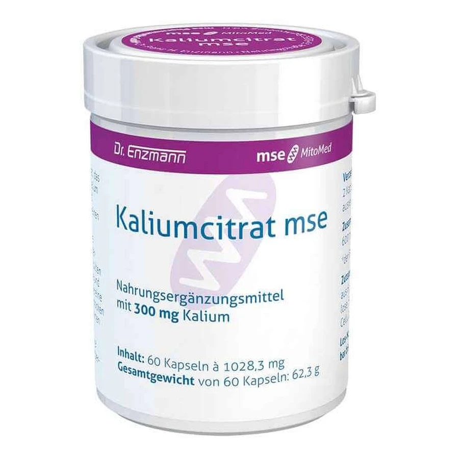 Gélules de citrate de potassium MSE, 60 gélules