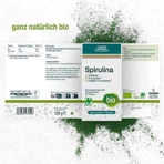Spirulina 500 mg Organic Naturland Tablets, 80 Tablets