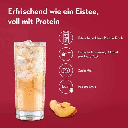 Puresgp Clear Protein Powder Thé glacé à la pêche, 500 g de poudre