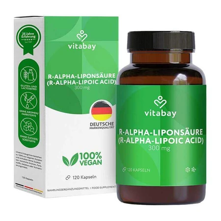 R-Alpha-Lipoic Acid 300 mg with Thioctic Acid Capsules, 120 Capsules