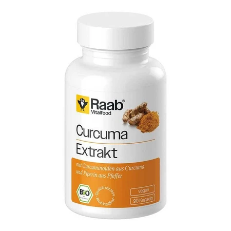 Gélules d'extrait de curcuma bio Raab Vitalfood, 90 gélules