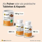 Gélules d'extrait de curcuma bio Raab Vitalfood, 90 gélules
